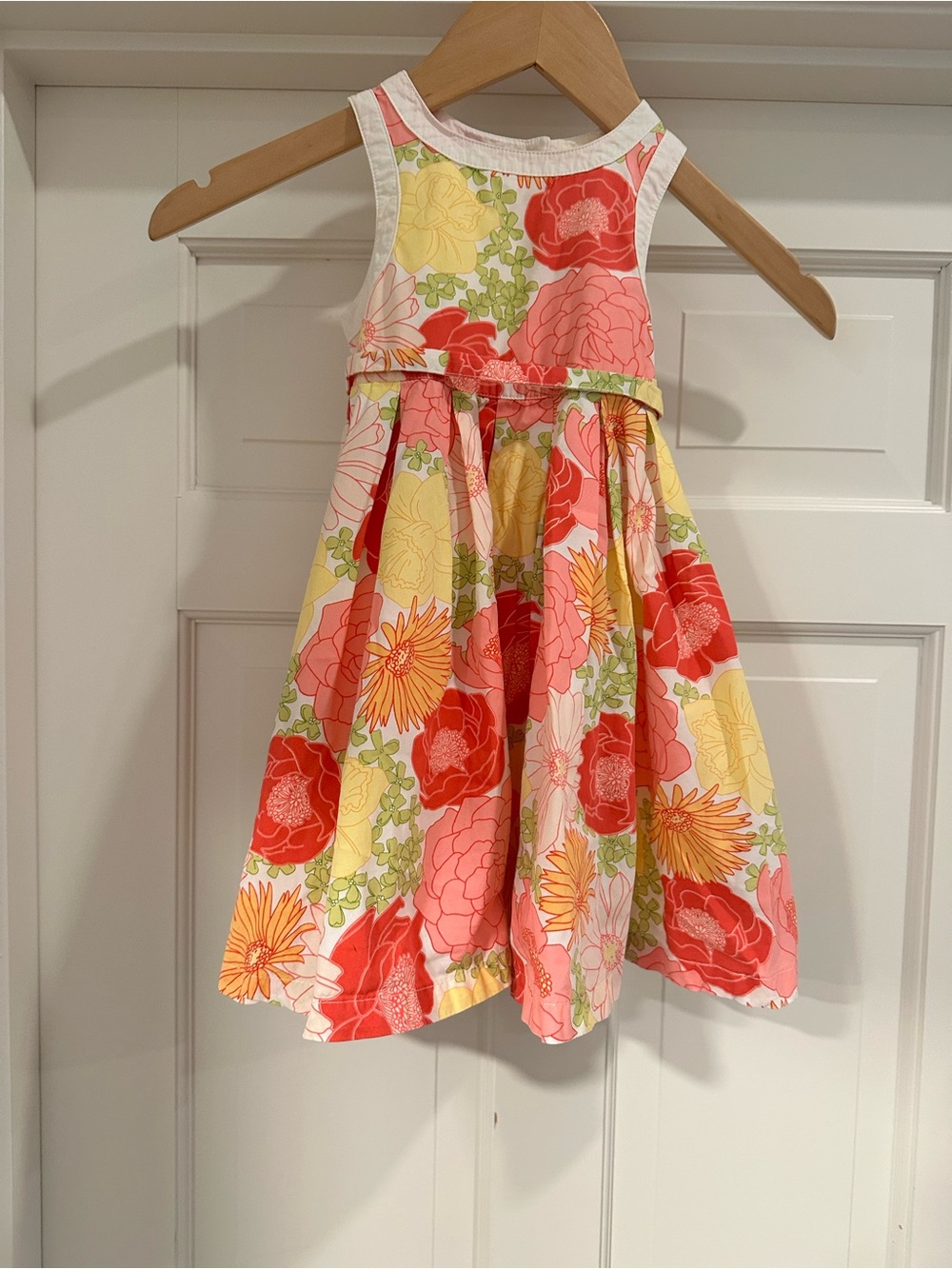 Maggie & Zoe Girls Floral Tank Sundress - Coral, Yellow & Pink